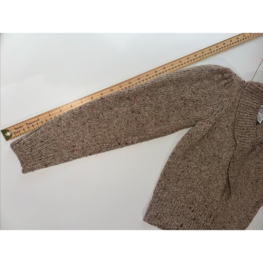 Vintage The Villager Brown Silk Wool Blend Cardigan SIZE Medium - Picture 8 of 9